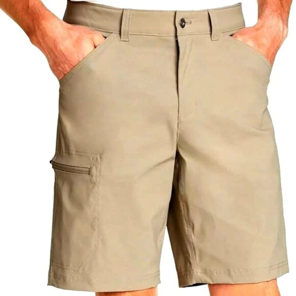 NWOT Eddie Bauer Men's Size 30 Cargo Shorts Khaki Nylon/Spandex Blend - Picture 1 of 7